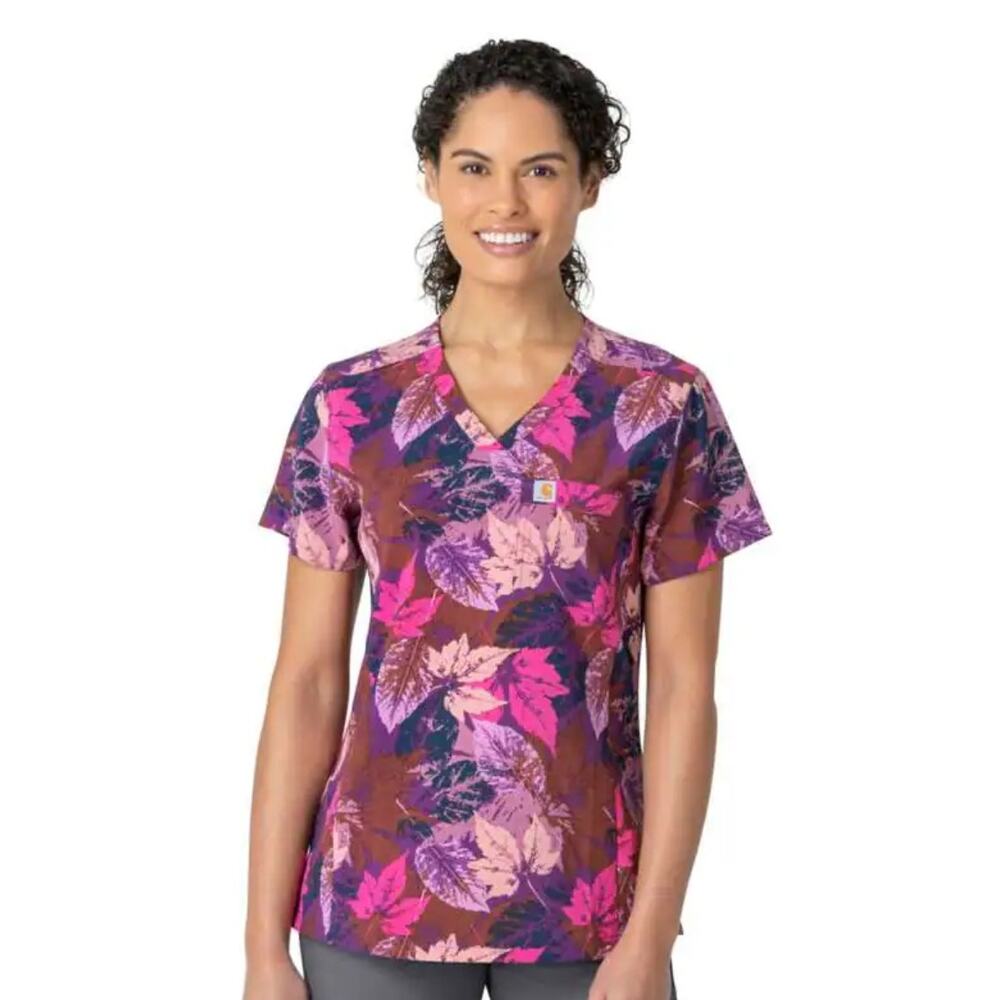 NWT Carhartt Force Modern Fit Scrub Top W Medium